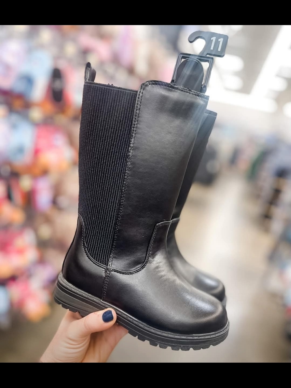 Classic Black Chunky Chelsea Boots